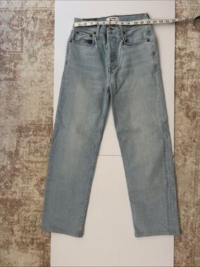 Re/Done Women’s Light Wash Straight Comfort Stretch Jeans